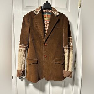 Robert Graham Blazer - Brown Corduroy with Knit Sleeves - Medium